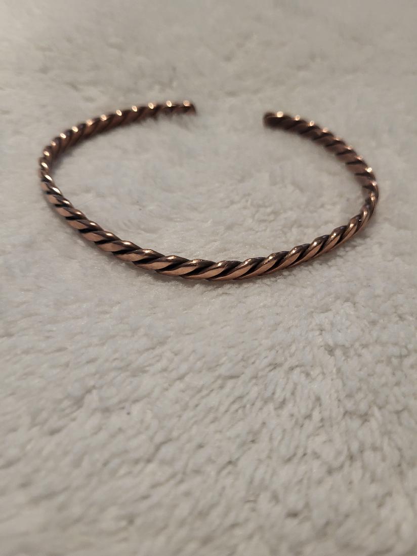 Handmade Twisted Wire Copper Bracelet – Artisan Boho Jewelry