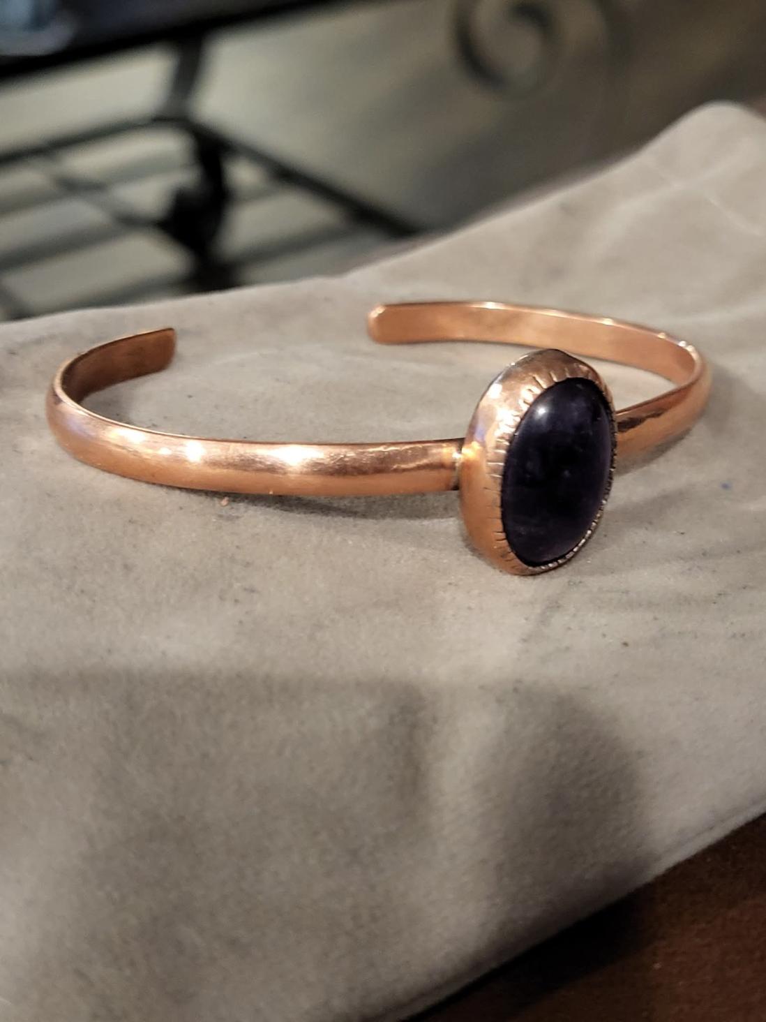 Copper Amethyst Bracelet – One-of-a-Kind Handmade Gemstone Jewelry