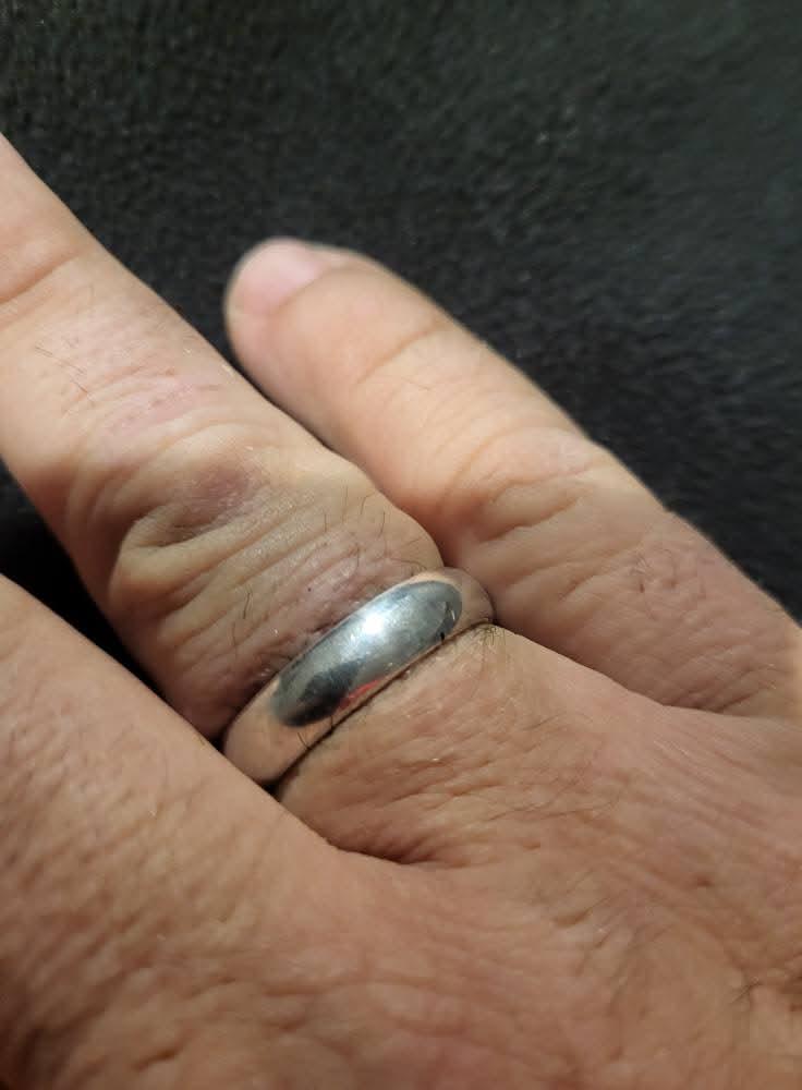 Men's Sterling Silver Wedding Band – Handmade Durable Ring Sizes 8–13