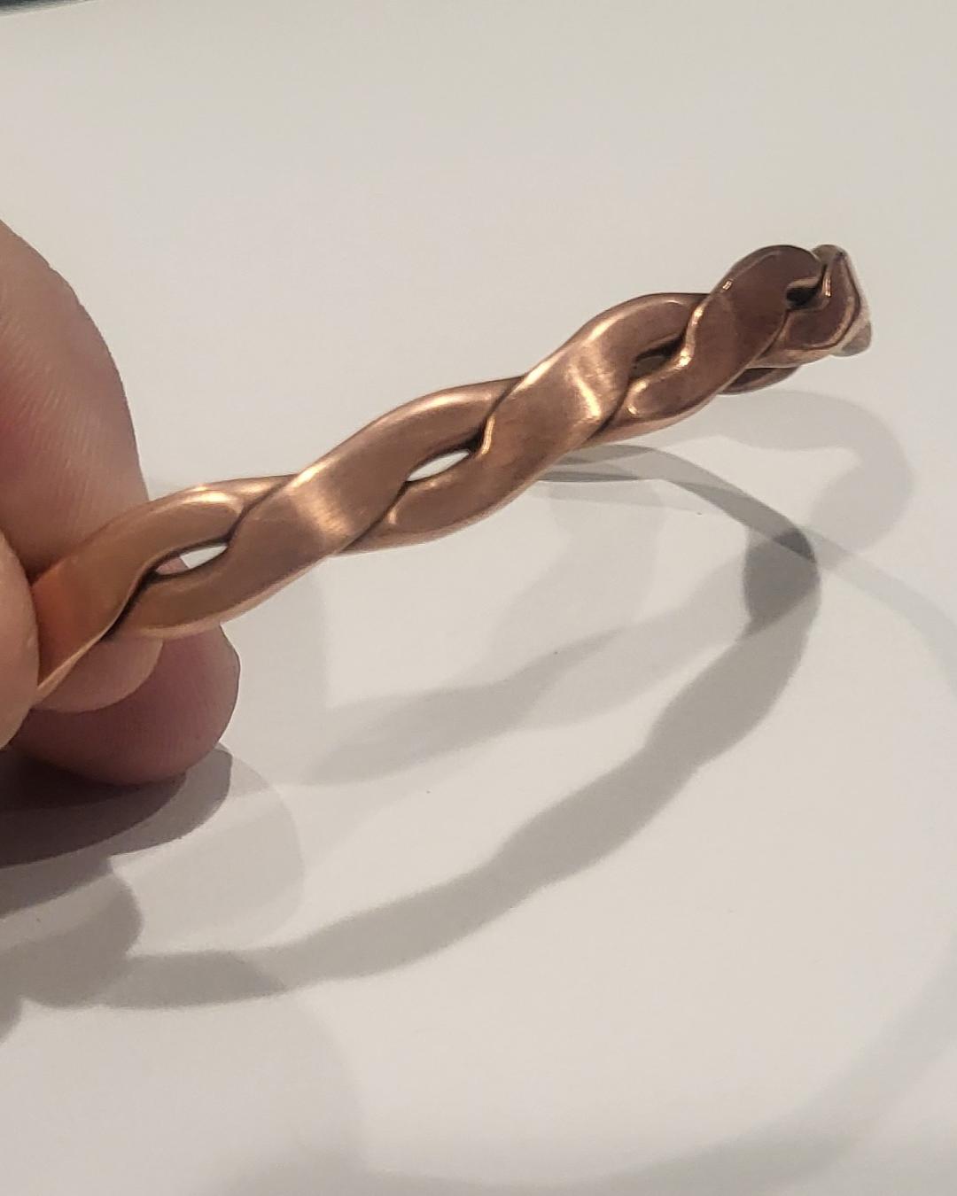 Large Twisted Copper Wire Bracelet – Bold Handmade Statement Jewelry